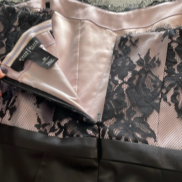 White House Black Market formal strapless dress. Size 10. Black and pink. - Picture 7 of 7